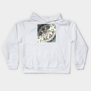 A Fractal Pattern of Subtle Pastel Colors Kids Hoodie